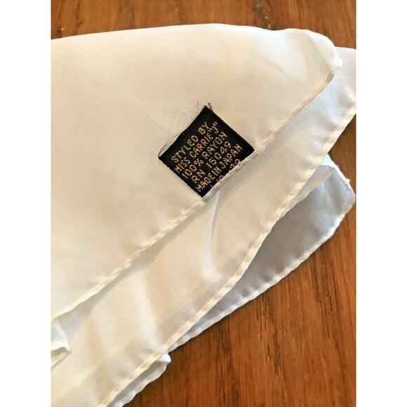 Vintage Styled by Miss Carrie J Rayon Sheer Ivory 30" x 30" Scarf - Picture 8 of 12